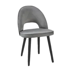 Sessio Chaise De Salle à Manger|Chaise Salon*Bistrot Chaise cosy avec dossier ajouré en tissu et pieds bois