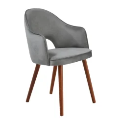 Sessio Chaise De Salle à Manger|Chaise Salon*Bistrot Fauteuil cosy en tissu avec dossier ajouré et pieds bois