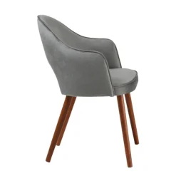 Sessio Chaise De Salle à Manger|Chaise Salon*Bistrot Fauteuil cosy en tissu avec dossier ajouré et pieds bois