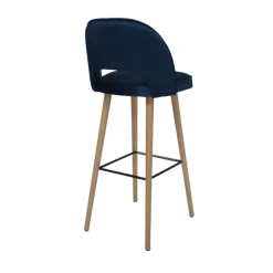 Sessio Tabouret De Bar (assise +/- 80 Cm)*Bistrot Tabouret de bar en tissu dossier ajouré avec pieds en bois