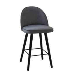 Sessio Tabouret Snack (assise +/- 65 Cm)|Tabouret De Bar (assise +/- 80 Cm)*Bistrot Tabouret snack confortable en tissu avec pieds en bois