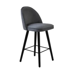 Sessio Tabouret Snack (assise +/- 65 Cm)|Tabouret De Bar (assise +/- 80 Cm)*Bistrot Tabouret snack confortable en tissu avec pieds en bois