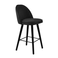Sessio Tabouret Snack (assise +/- 65 Cm)|Tabouret De Bar (assise +/- 80 Cm)*Bistrot Tabouret snack confortable en tissu avec pieds en bois