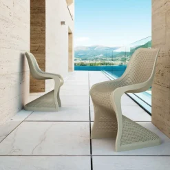 Chaise De Jardin*Bloom Chaise de jardin design ajourée en polypropylène