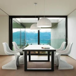 Chaise De Cuisine|Chaise De Salle à Manger*Bloom Chaise design ajourée en polypropylène