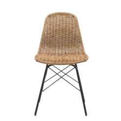Chaise De Salle à Manger|Chaise Salon*BornéoChaise tressée bohème avec pieds Eiffel
