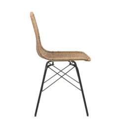 Chaise De Salle à Manger|Chaise Salon*BornéoChaise tressée bohème avec pieds Eiffel