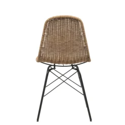 Chaise De Salle à Manger|Chaise Salon*BornéoChaise tressée bohème avec pieds Eiffel