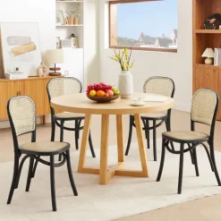 Chaise De Cuisine|Chaise De Salle à Manger*BrasserieChaise bistrot en bois et cannage