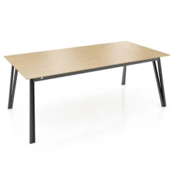 Mobitec Table De Salle à Manger*Brest ® Table en bois massif extensible avec pieds en métal forme épingle