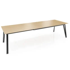 Mobitec Table De Salle à Manger*Brest ® Table en bois massif extensible avec pieds en métal forme épingle