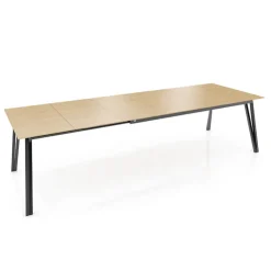 Mobitec Table De Salle à Manger*Brest ® Table en bois massif extensible avec pieds en métal forme épingle