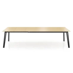 Mobitec Table De Salle à Manger*Brest ® Table en bois massif extensible avec pieds en métal forme épingle