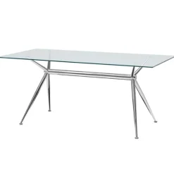 Midj Table De Salle à Manger*Brioso ® Table en verre design avec pieds en X métalliques