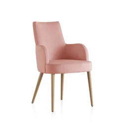 Lujosa Chaise De Salle à Manger|Chaise Salon*Brisa Bridge Fauteuil confortable en tissu et pieds bois