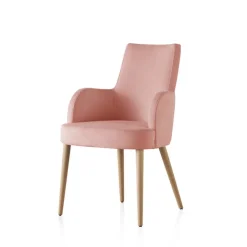 Lujosa Chaise De Salle à Manger|Chaise Salon*Brisa Bridge Fauteuil confortable en tissu et pieds bois
