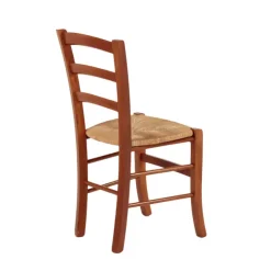 Chaise De Cuisine*Brocéliande Chaise de cuisine rustique en bois massif et paille