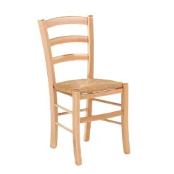 Chaise De Cuisine*Brocéliande Chaise de cuisine rustique en bois massif et paille