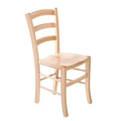 Chaise De Cuisine*Brocéliande Chaise de cuisine rustique en bois massif avec assise bois