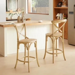 Tabouret Snack (assise +/- 65 Cm)|Tabouret De Bar (assise +/- 80 Cm)*CabaretTabouret snack style bistrot en bois