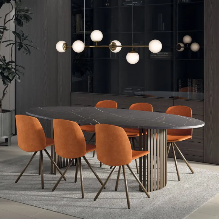 Perfecta Table De Salle à Manger*Canvas Grande table design ovale avec pieds ajourés