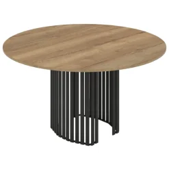 Perfecta Table De Salle à Manger*Canvas Table design ronde avec pied central en métal
