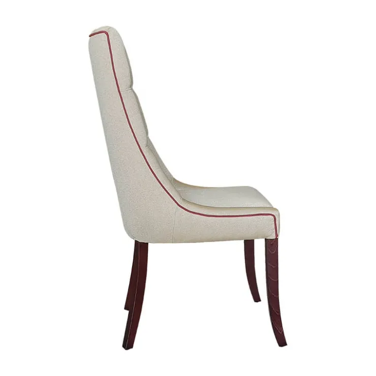 Lujosa Chaise De Salle à Manger|Chaise Salon*Carol Chaise matelassée en tissu pieds bois