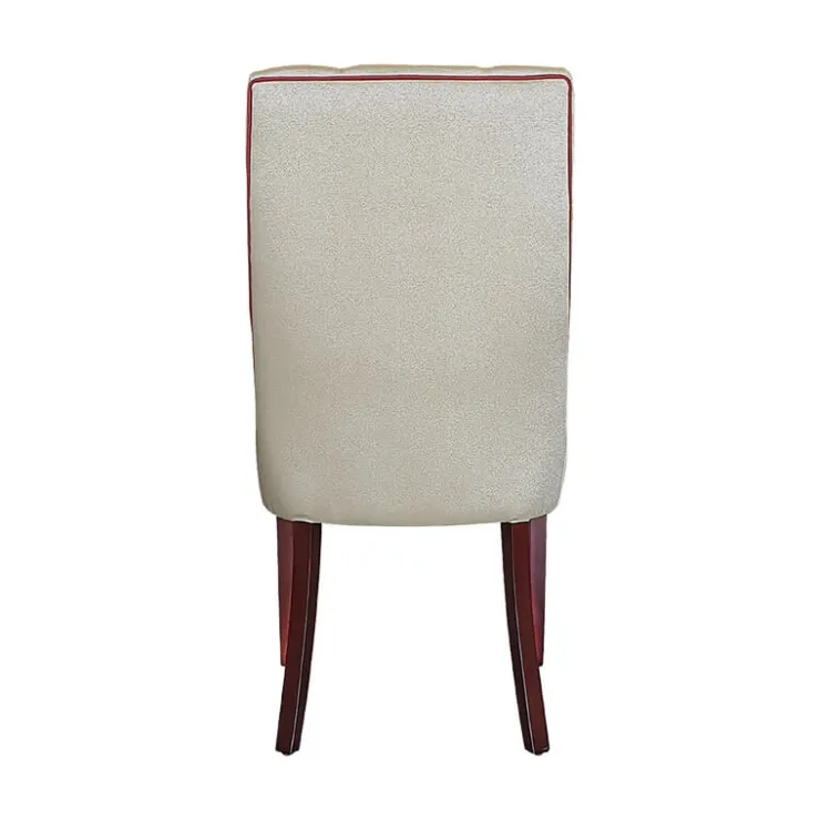 Lujosa Chaise De Salle à Manger|Chaise Salon*Carol Chaise matelassée en tissu pieds bois