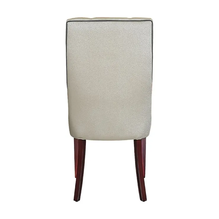 Lujosa Chaise De Salle à Manger|Chaise Salon*Carol Chaise matelassée en tissu pieds bois