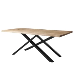 Corom export Table De Salle à Manger*Carte Table rectangulaire industrielle en bois massif et pieds mikado