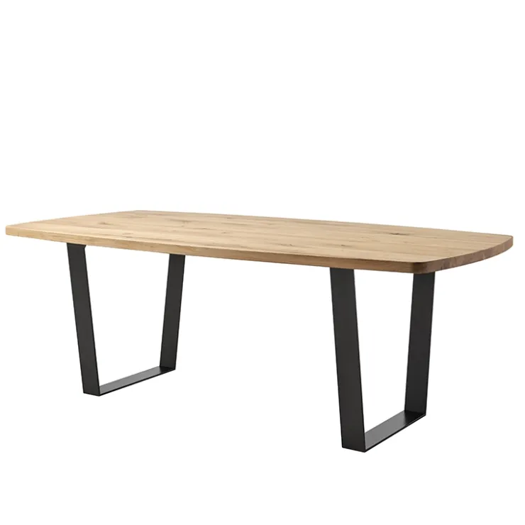 Corom export Table De Salle à Manger*Carte Table tonneau industrielle avec pieds traîneau