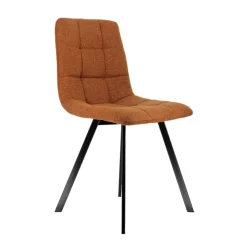 Chaise Salon|Chaise Pour Chambre*CarviChaise moderne matelassée en tissu avec pied en métal