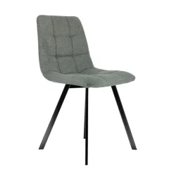 Chaise Salon|Chaise Pour Chambre*CarviChaise moderne matelassée en tissu avec pied en métal