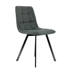 Chaise Salon|Chaise Pour Chambre*CarviChaise moderne matelassée en tissu avec pied en métal