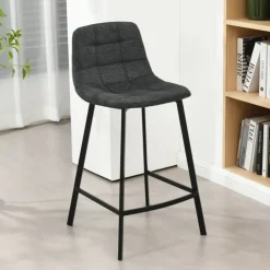 Tabouret Snack (assise +/- 65 Cm)|Tabouret De Bar (assise +/- 80 Cm)*CarviTabouret matelassé hauteur snack en tissu
