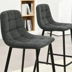 Tabouret Snack (assise +/- 65 Cm)|Tabouret De Bar (assise +/- 80 Cm)*CarviTabouret matelassé hauteur snack en tissu