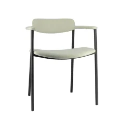 Perfecta Chaise De Salle à Manger|Fauteuil De Salon*Cassis Fauteuil moderne en tissu avec accoudoirs et pieds en métal