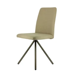 Perfecta Chaise De Salle à Manger*Charentes Chaise moderne en tissu et pieds métal