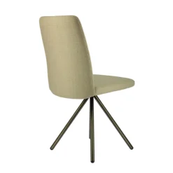 Perfecta Chaise De Salle à Manger*Charentes Chaise moderne en tissu et pieds métal