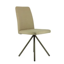 Perfecta Chaise De Salle à Manger*Charentes Chaise moderne en tissu et pieds métal