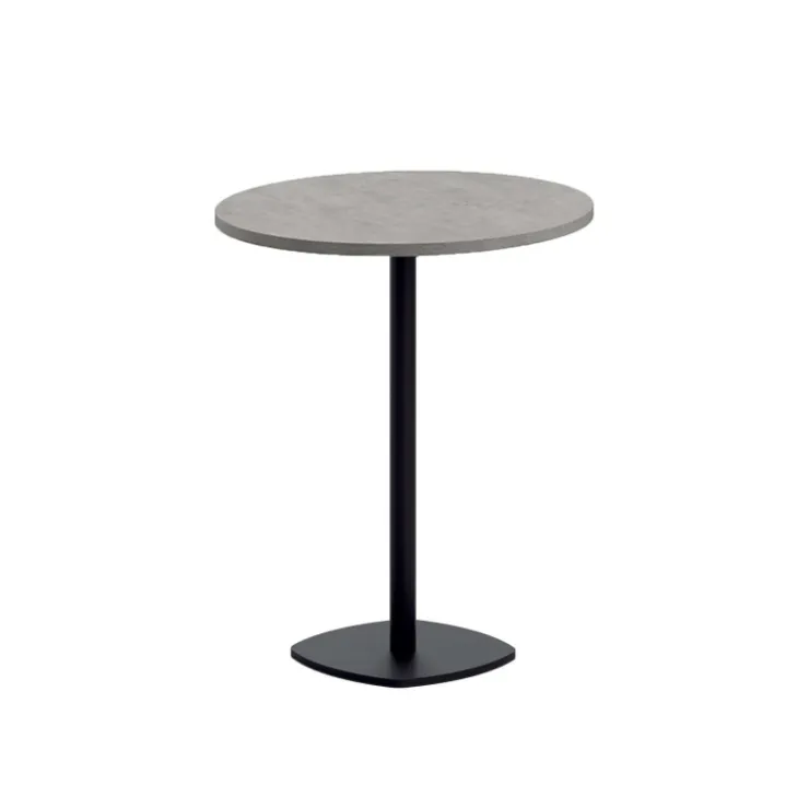 Perfecta Table De Cuisine*Circa Table snack de cuisine ronde en stratifié diamètre 70 cm avec pied central