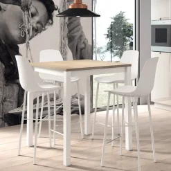 Perfecta Tabouret Snack (assise +/- 65 Cm)|Tabouret De Bar (assise +/- 80 Cm)*Cloe Tabouret snack moderne en polypropylène et métal