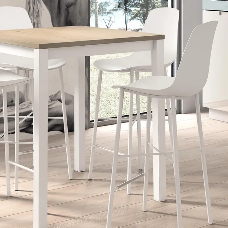 Perfecta Tabouret Snack (assise +/- 65 Cm)|Tabouret De Bar (assise +/- 80 Cm)*Cloe Tabouret snack moderne en polypropylène et métal