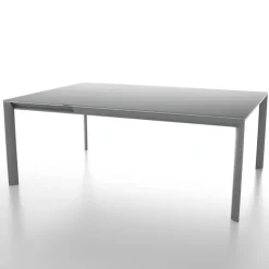 Dexo Table De Salle à Manger*Cocoon Table carrée extensible en verre trempé et métal