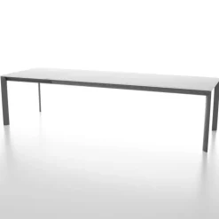 Dexo Table De Salle à Manger*Cocoon Table rectangulaire extensible en verre trempé et pieds en métal fabriquée en Italie