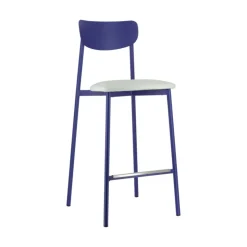 Carrier Tabouret Snack (assise +/- 65 Cm)|Tabouret De Bar (assise +/- 80 Cm)*Colette ® Tabouret snack français en métal avec assise en simili rembourrée