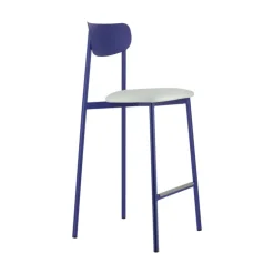 Carrier Tabouret Snack (assise +/- 65 Cm)|Tabouret De Bar (assise +/- 80 Cm)*Colette ® Tabouret snack français en métal avec assise en simili rembourrée
