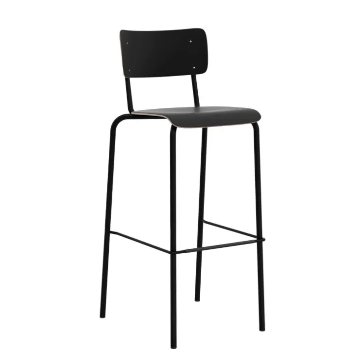 Perfecta Tabouret De Bar (assise +/- 80 Cm)*College Tabouret de bar avec dossier style vintage