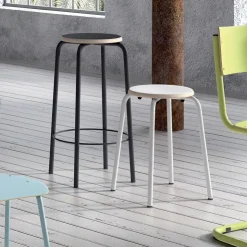 Perfecta Tabouret Bas (assise +/- 45 Cm)*Collège Tabouret bas vintage en métal et bois