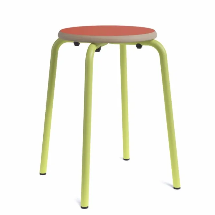 Perfecta Tabouret Bas (assise +/- 45 Cm)*Collège Tabouret bas vintage en métal et bois